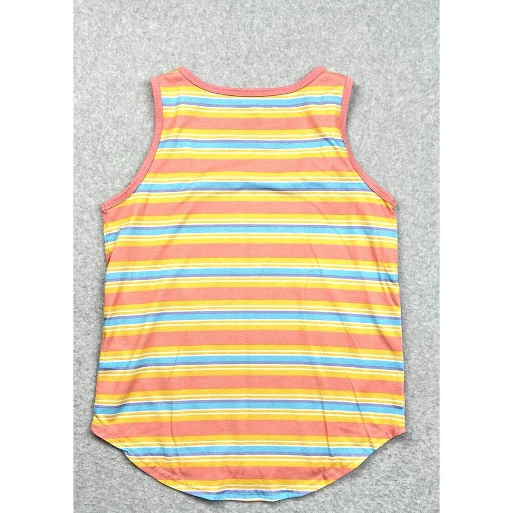 Lucky Brand Girls 10/12 Rainbow Stripe Tank Jogger 2 Piece Lounge Set